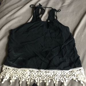Black and white tank top